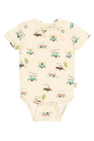 Sun Kortärmad Body - Eggnog Camper AOP