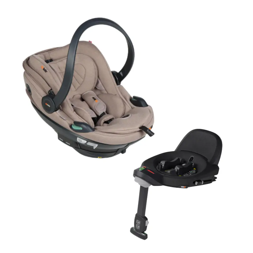 BeSafe Go Beyond² Babyskydd inkl bas - Dark Sand SoftBreeze | Bilbarnstolar - Bilstolspaket - Babyskydd med bas & tillbehör | BabyMode