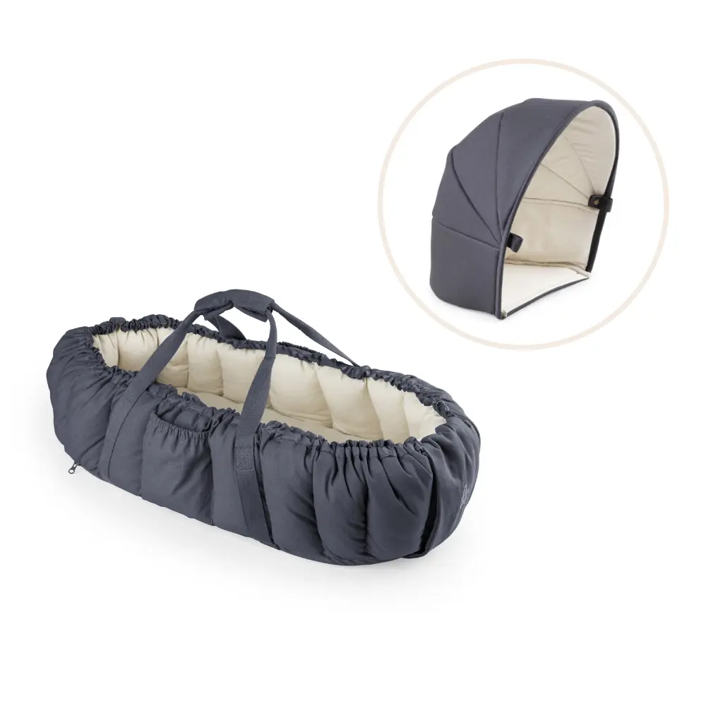 Sebra 3-in-1 Babynest inkl. Sufflett - Blue | Barnvagnar - Barnvagnstillbehör - Baby nest med handtag | BabyMode