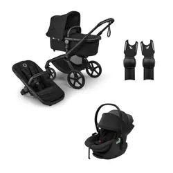 Bugaboo Fox 5 renew + Thule Maple Babyskydd inkl. adapter - Heritage Black/Black | Barnvagnar | BabyMode