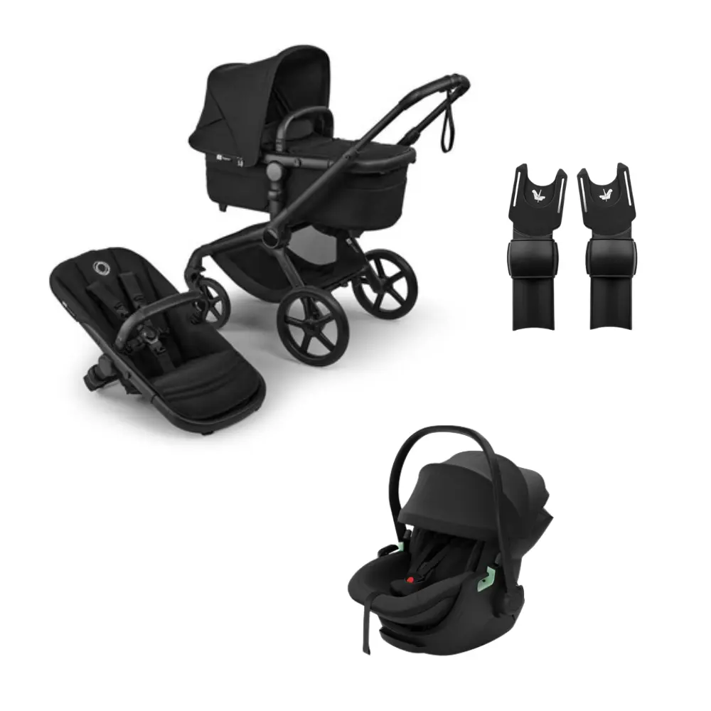 Bugaboo Fox 5 renew + Thule Maple Babyskydd inkl. adapter - Heritage Black/Black | Barnvagnar - Barnvagnspaket | BabyMode