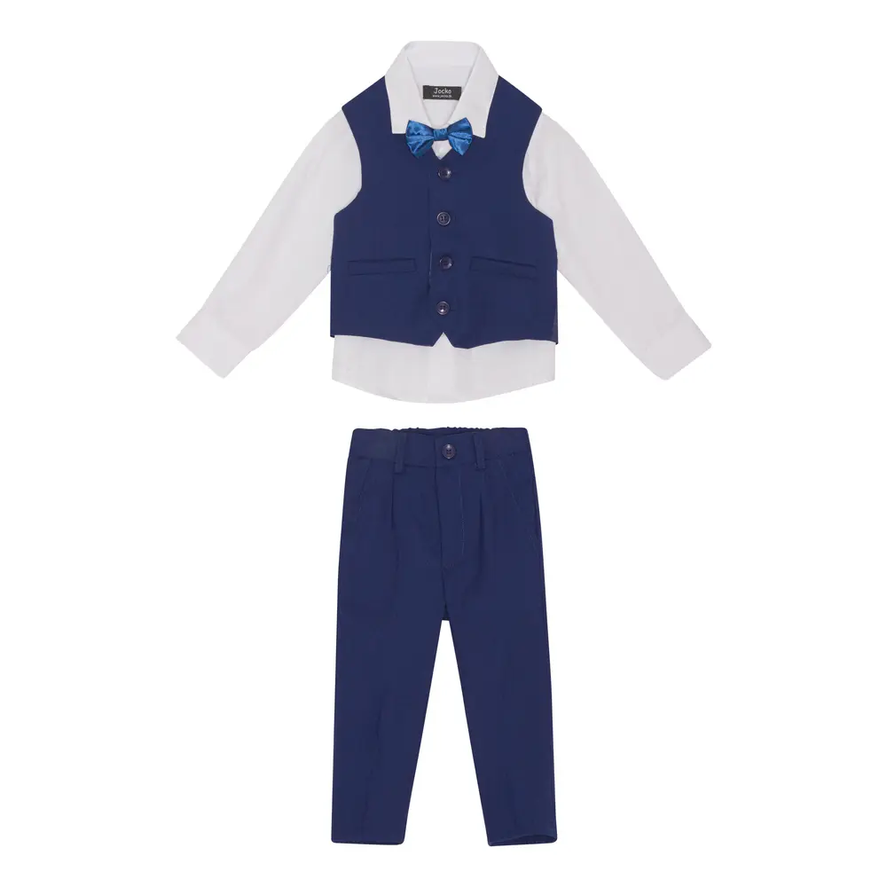 Fest Kit 4-Pack - Blå/Vit - 68 | Barnkläder - Temakläder - Festkläder & tillbehör | BabyMode