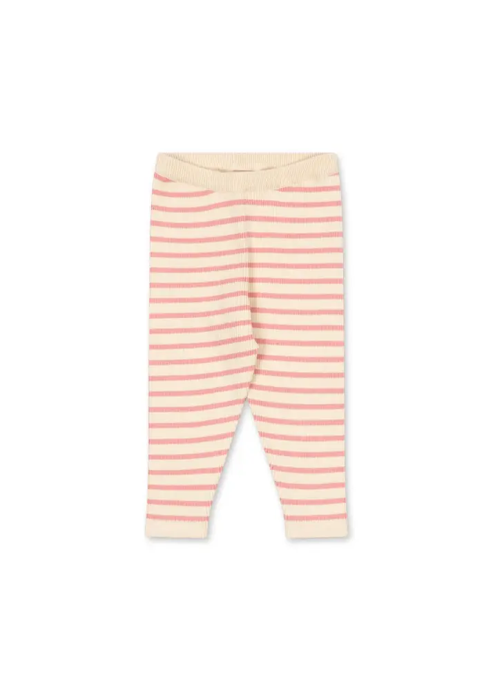 Konges Sløjd Buma Leggings - Peony Butter Stripe - 12 MDR.