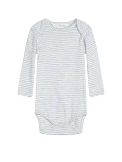 Baby randig body - Ljusblå | Kläder - Bodys & overaller - Långärmad body | BabyMode