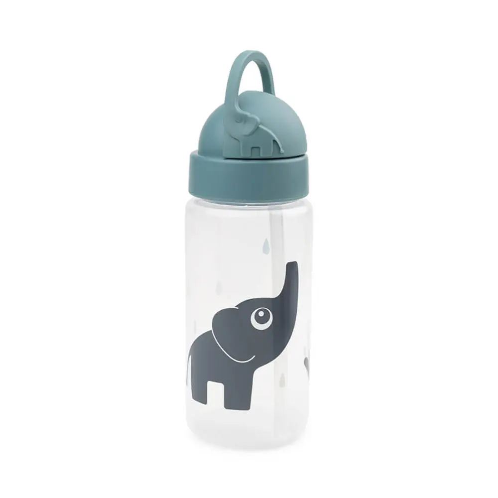 Done By Deer Flaska Med Sugrör 350 ml. - Blue | Baby & Barn - Äta - Matlådor & vattenflaskor | BabyMode