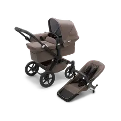 Donkey 5 Mineral Mono/Singelvagn Complete - Black / Taupe | Barnvagnar - Syskon- & tvillingvagnar - Syskon/tvillingvagnar | BabyMode