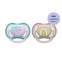 Napp Ultra Air 2-pack 0-6 mån - Grön/Rosa