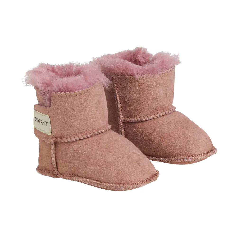 Fårskinnstofflor - Old Rose - S | Barnskor - Inneskor & tofflor - Tossor | BabyMode