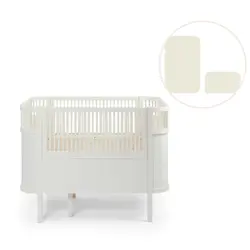 Växasäng 2i1 Baby & Juniorsäng och Madrass till Classic II - Classic White | Barnrum | BabyMode