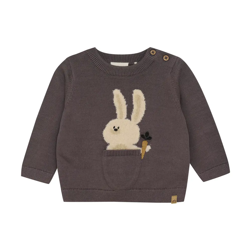 Stickad Pullover - Dark Gull Grey - 50