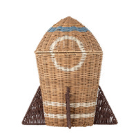 Space Korg med lock, Natur, Rattan