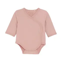 Långärmad Omlottbody - Pale Mauve | Kläder - Prematurkläder | BabyMode