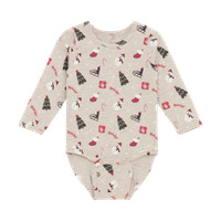 Minymo Långärmad Body - Beige Melange