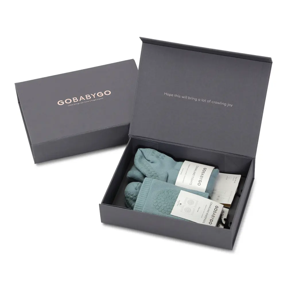Krypskydd Startkit - Dusty Blue - 6-12M | Barnkläder - Strumpor & strumpbyxor - Halkfria strumpor | BabyMode