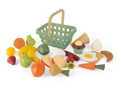 Matvaror med Korg | Leksaker - Köksleksaker & hemmalek - Köksleksaker - Leksaksmat | BabyMode