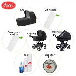 Odder Must haves + Lift (svart) paket | Barnvagnar | BabyMode