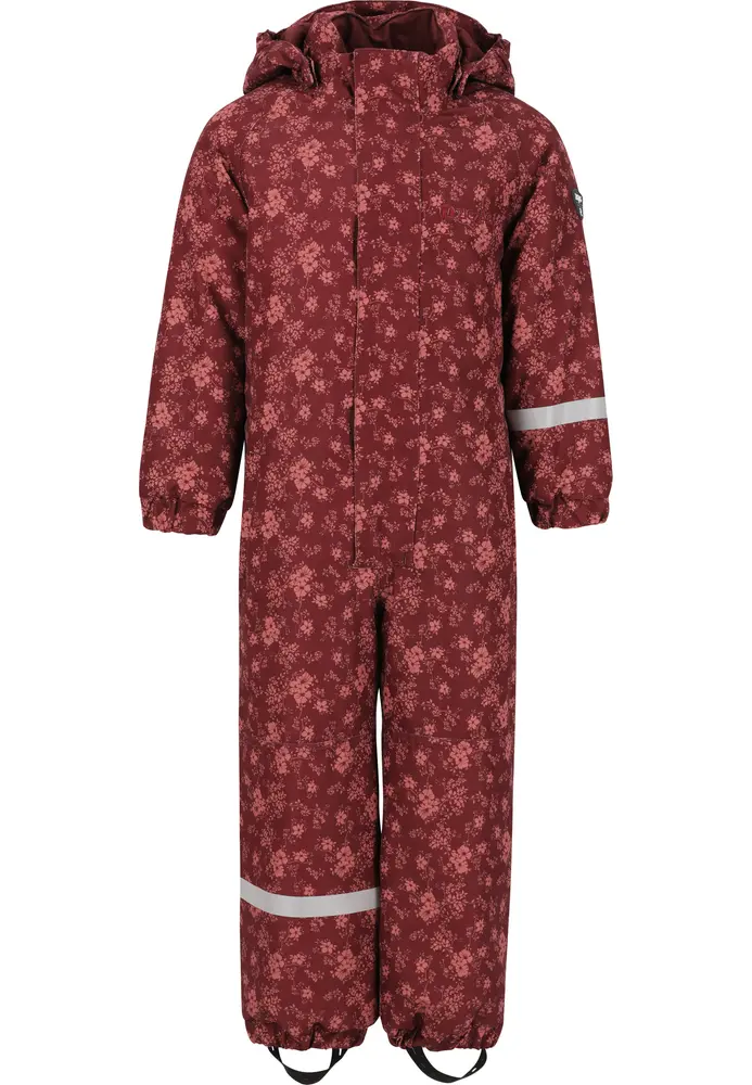 Vinteroverall Tower Printet W-PRO 10000 - Tawny Port - 92-98 | Barnkläder - Ytterplagg - Overaller | BabyMode