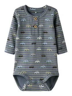 Ronald Långärmad Body - Flint Stone | Kläder - Bodys & overaller - Långärmad body | BabyMode
