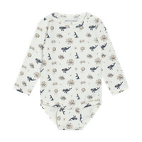 Långärmad Body m. Tryck - White Pepper