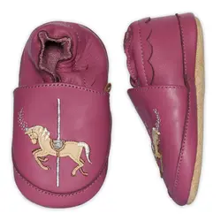 Tofflor Läder Karrusel - Red Violet | Skor - Inneskor & tofflor - Tofflor | BabyMode
