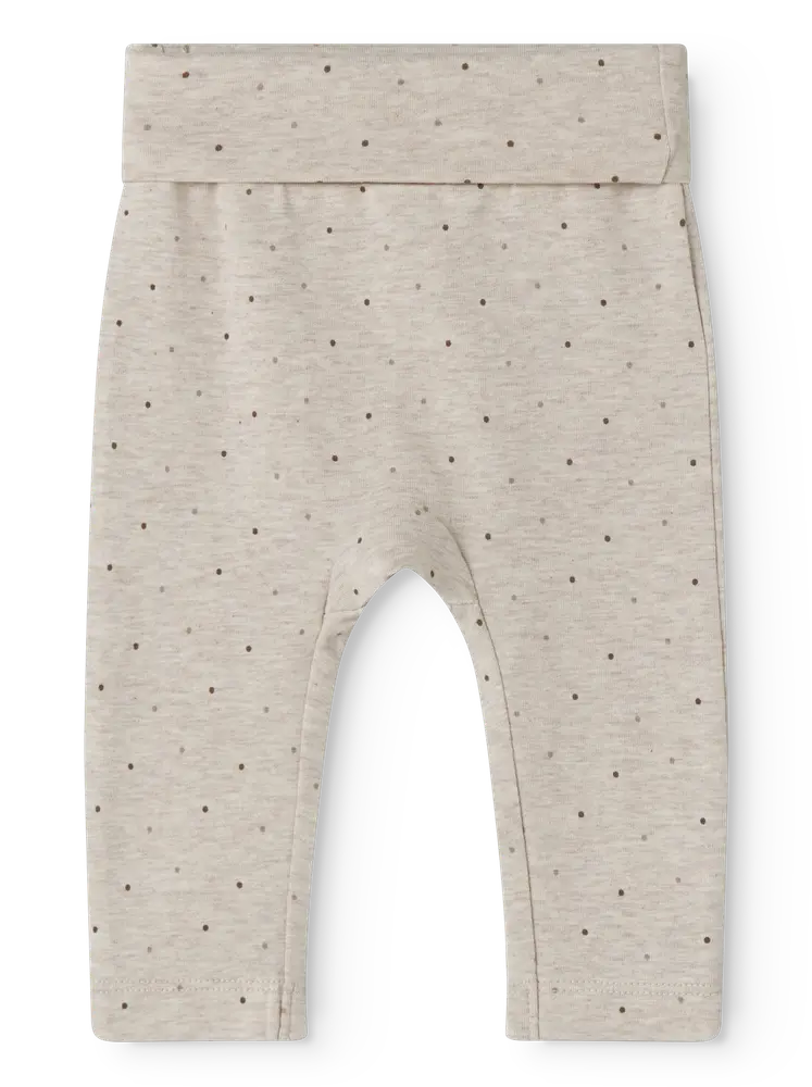 Piva Leggings - Beige Mel Dot - 56/2 MDR. | Barnkläder - Underdelar - Leggings | BabyMode