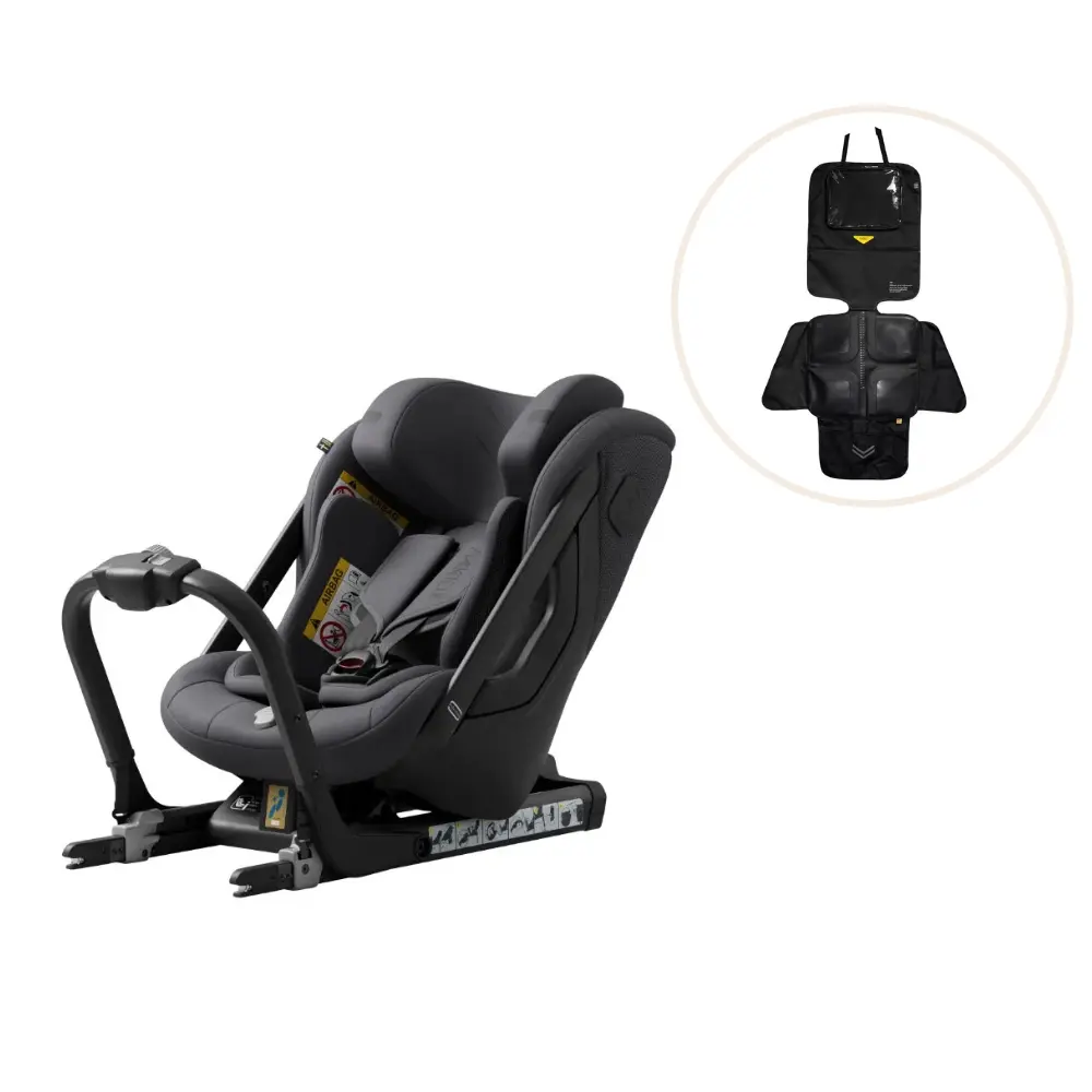 Axkid ONE 3 Bilbarnstol inkl. Sparkskydd – Arctic Mist Grey | Bilbarnstolar - Bakåtvända bilbarnstolar 9-36 Kg - Bakåtvända bilbarnstolar upp till 23 kg | BabyMode