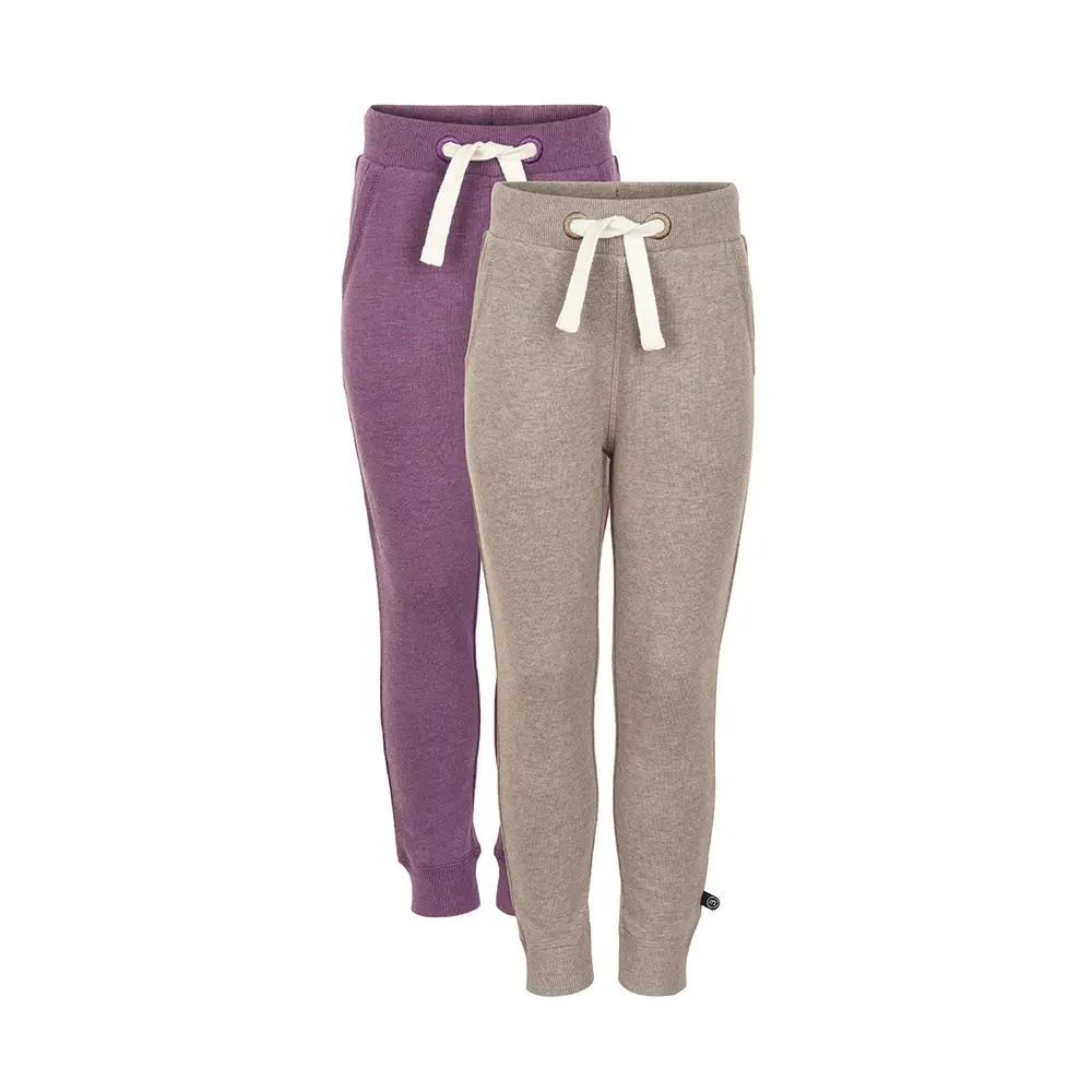 Sweatpants Basic 36, 2-pack - Lila/Grå - 92 | Barnkläder - Underdelar - Byxor | BabyMode