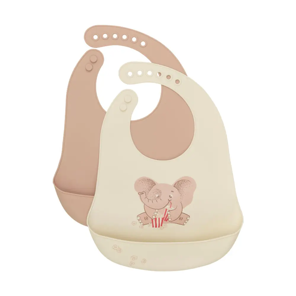 Silikon Haklapp 2-Pack - ONE SIZE | Baby & Barn - Äta - Haklappar | BabyMode