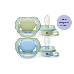 Napp Ultra Air 2-pack 0-6 mån - Neutral Grön/Blå | Baby & Barn - Sköta - Nappar | BabyMode