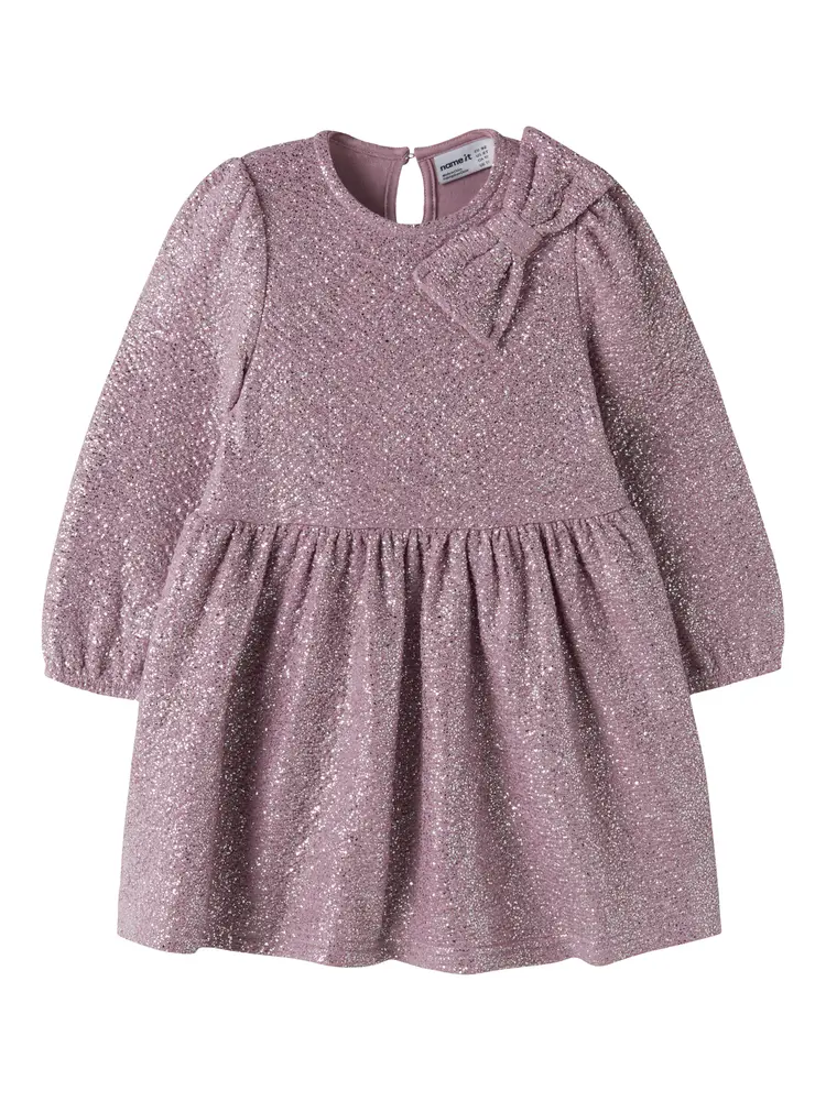 Name It Ditsia Klänning - Mauve Shadows - 110