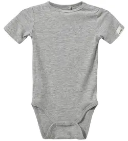 Kortärmad Body Dicte - Grey Melange | Kläder - Bodys & overaller - Kortärmad body | BabyMode