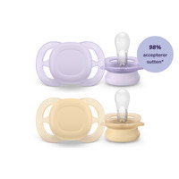 Napp Ultra Start Night 2-pack 0-2 m - Ljuslila/Beige