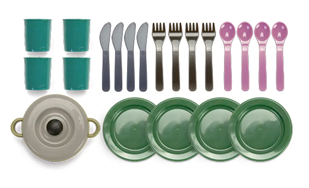 Matservis Green Bean | Leksaker - Köksleksaker & hemmalek - Leksakskök & leksaksmat - Kökstillbehör | BabyMode