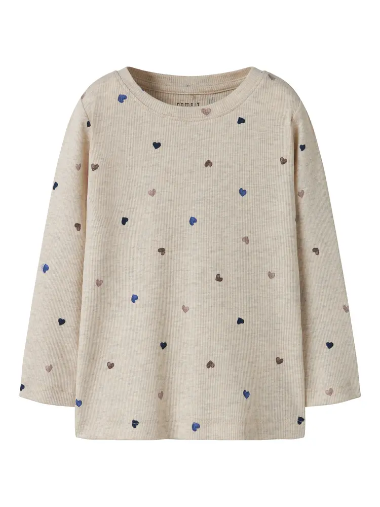 Långärmad Tröja Nutti - Peyote Melange - 92 | Barnkläder - Toppar - Blusar | BabyMode