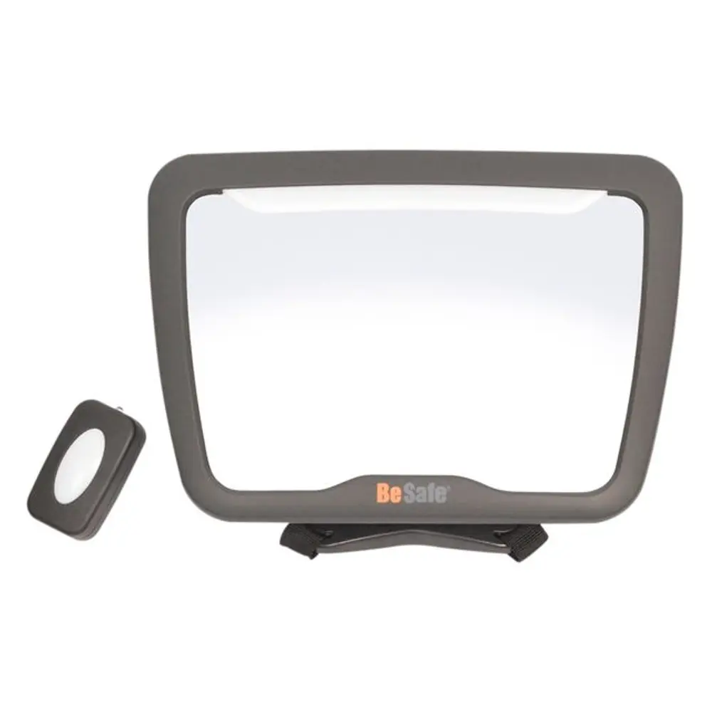 BeSafe Spegel XL2 Med Belysning | Bilbarnstolar - Bilbarnstolstillbehör - Bilspeglar | BabyMode