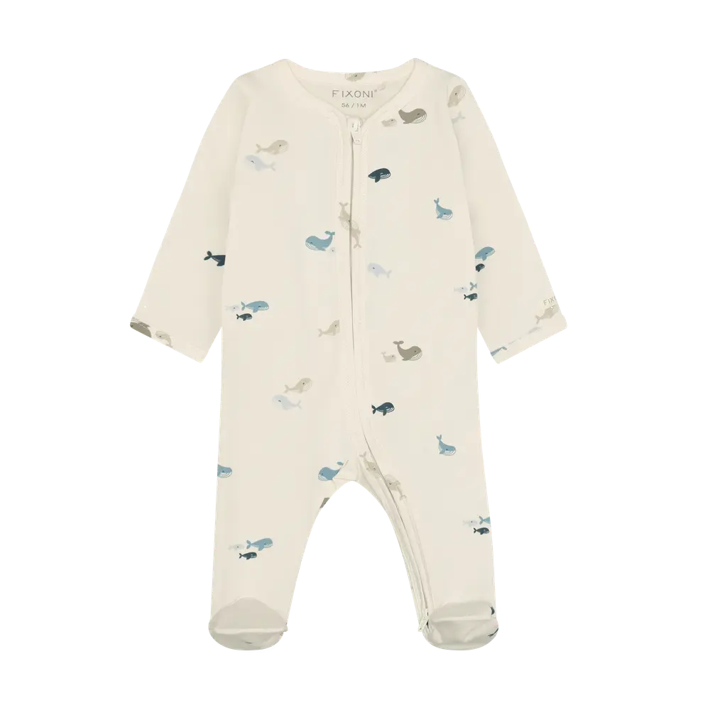 Jumpsuit m. Fot - Arctic Ice - 56 | Barnkläder - Bodys & overaller - Jumpsuit med fot | BabyMode