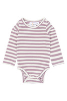 The New Siblings Fro Långärmad Rib Body - Elderberry-Gardenia Striped TN