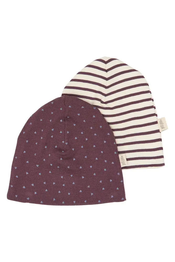 Petit Piao Sky Mössa 2-Pack - Huckleberry Striped - 86/98