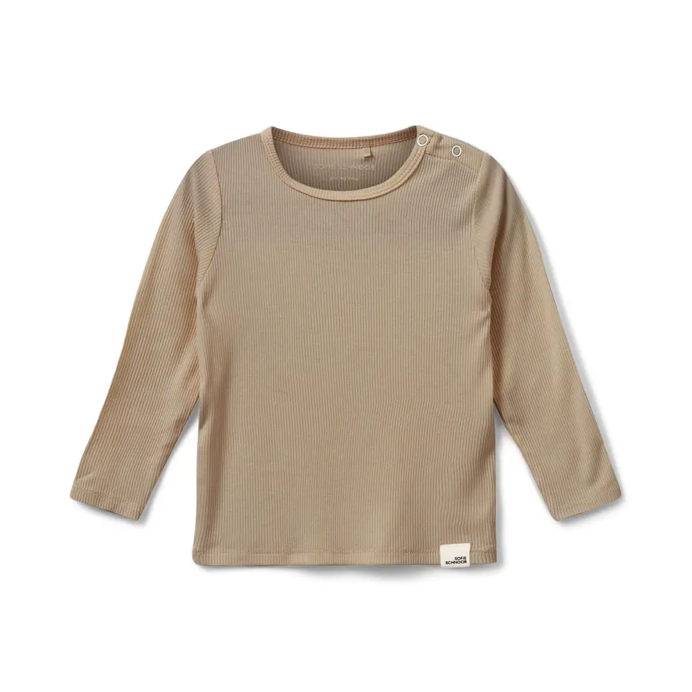 Petricia Långärmad Tröja - Dark Sand - 92 | Barnkläder - Toppar - Blusar | BabyMode
