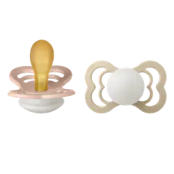 Napp Supreme Glow 2-pack Latex Symmetrisk 6-18 mån - Blush/Vanilla | Baby & Barn - Sköta - Nappar | BabyMode