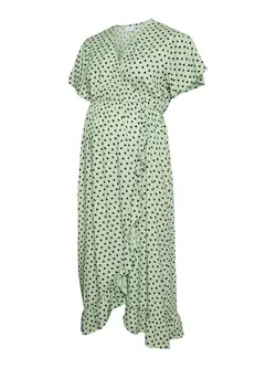 Sophie Tess Kortärmad Midiklänning - Cameo Green | Graviditet & Amning - Gravidkläder - Klänningar & kjolar | BabyMode