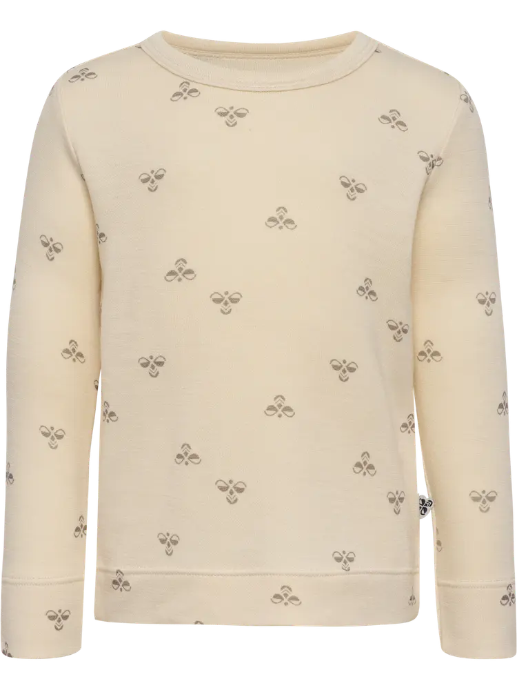 Långärmad Tröja Ull - Whitecap Gray - 98