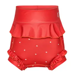 Badblöja - Neopren - Frill - Berry - Dots - Berry | Kläder - Badkläder - Badblöjor | BabyMode