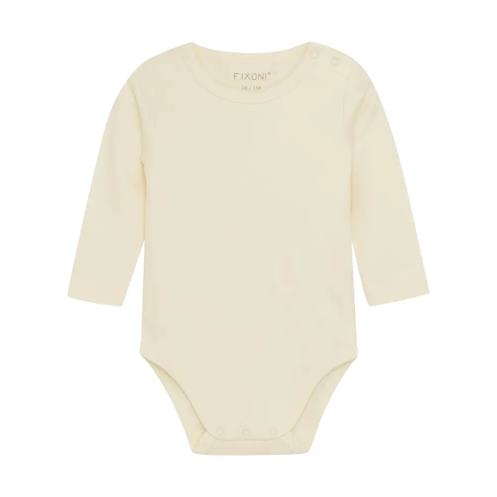 Långärmad Body - Buttercream - 56 | Barnkläder - Bodys & overaller - Långärmad body | BabyMode