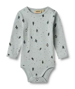 Berti Body Långärmad - Soft rain penguins | Kläder - Bodys & overaller - Långärmad body | BabyMode