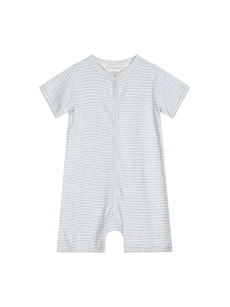 Jumpsuit m. Ränder - Ljusblå - 68 | Barnkläder - Bodys & overaller - Jumpsuit utan fot | BabyMode