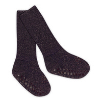 Halkfria Strumpor Glitter - Dark Purple