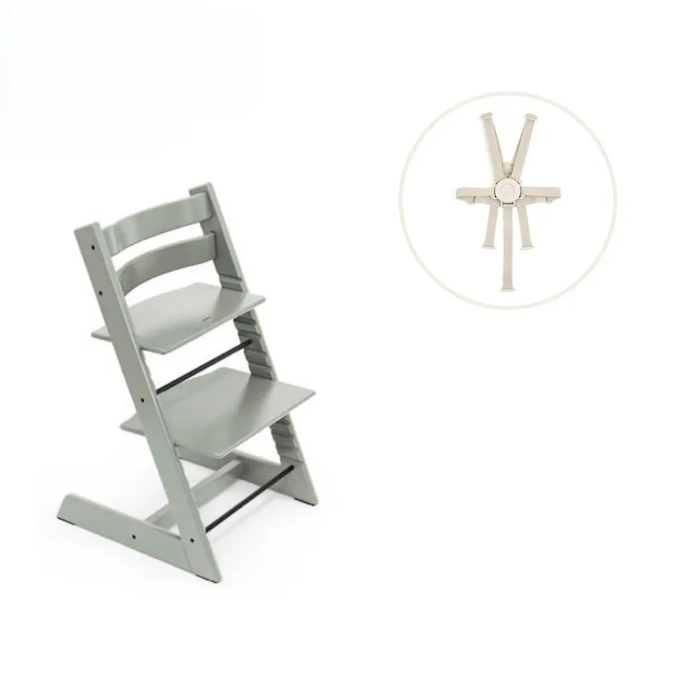 Stokke® Tripp Trapp Stol Bok Inkl. Sele - Glacier Green | Baby & Barn - Äta - Barnstolar & tillbehör - Barnstolar med tillbehör | BabyMode