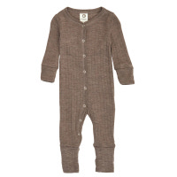 Jumpsuit med Fot Woolly - Walnut Melange