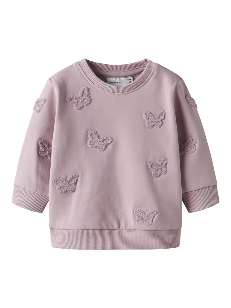 Betina Sweatshirt - Dawn pink - 74 | Barnkläder - Toppar - Koftor, västar & tröjor | BabyMode